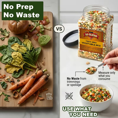 Dehydrated Mixed Vegetables – Vegetable Soup Mix for Cooking, Ramen & Camping