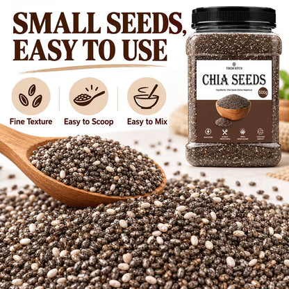 Chia Seeds 17.64 oz (500g) – Pantry Staple for Pudding, Oats, Smoothies & Baking