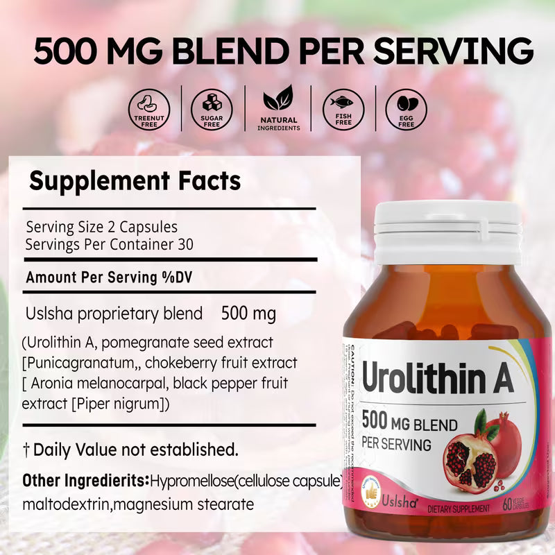 USLSHA Urolithin A Supplement for Healthy Aging & Mitochondrial Support