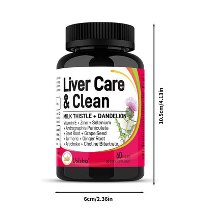 Liver Support Supplement with Milk Thistle, Turmeric & Beetroot – 60 Capsules