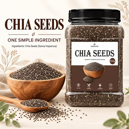 Chia Seeds 17.64 oz (500g) – Pantry Staple for Pudding, Oats, Smoothies & Baking