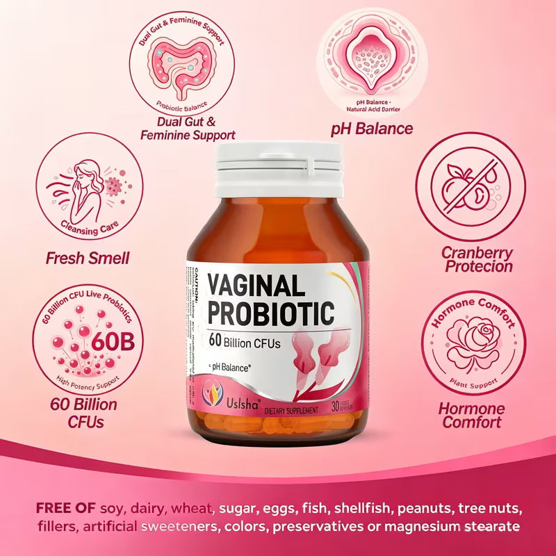 USLSHA Probiotics for Women 60 Billion CFU with Cranberry – 30 Capsules