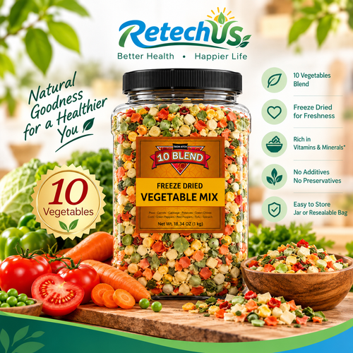 Dehydrated Mixed Vegetables – Vegetable Soup Mix for Cooking, Ramen & Camping