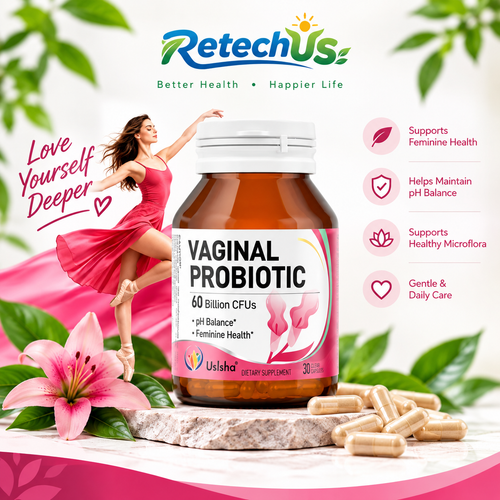 USLSHA Probiotics for Women 60 Billion CFU with Cranberry – 30 Capsules