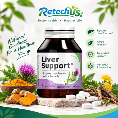 USLSHA Milk Thistle Liver Support with Artichoke & Turmeric – 60 Tablets