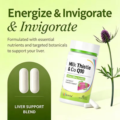 USLSHA Milk Thistle & CoQ10 Liver Support Supplement – 60 Capsules