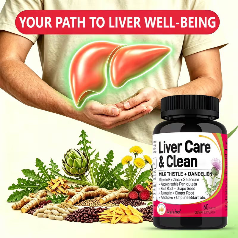 Liver Support Supplement with Milk Thistle, Turmeric & Beetroot – 60 Capsules