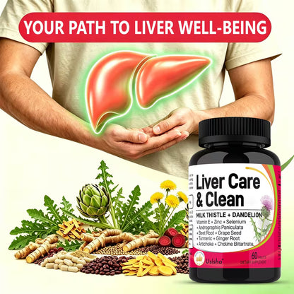 Liver Support Supplement with Milk Thistle, Turmeric & Beetroot – 60 Capsules