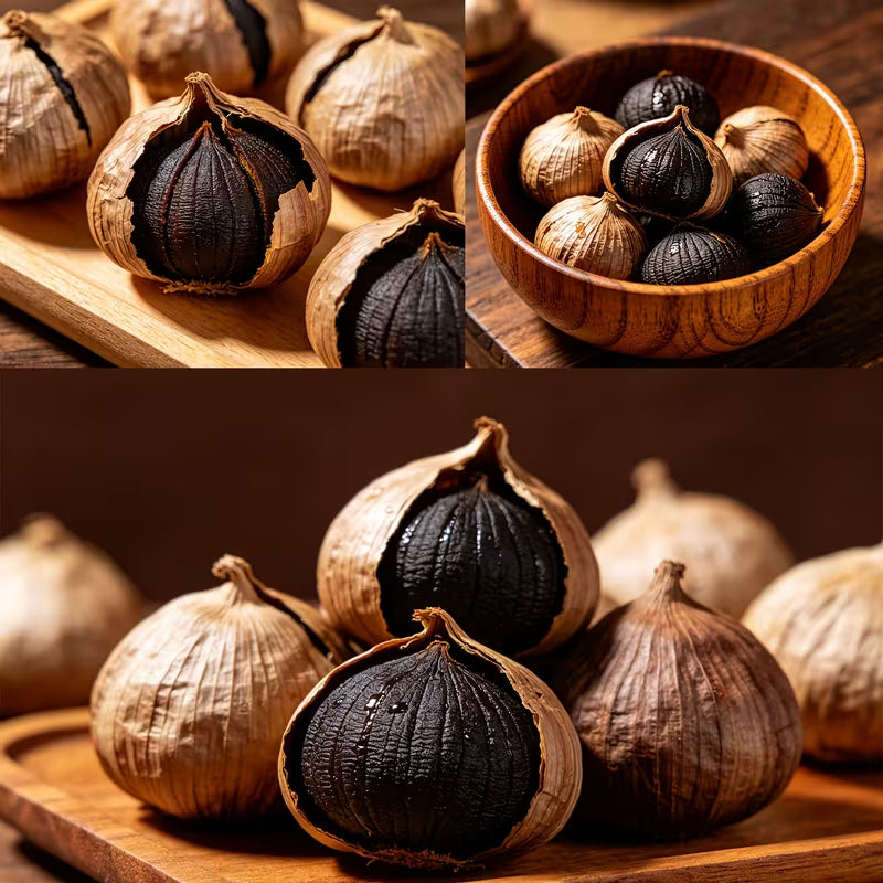 90-Day Fermented Whole Black Garlic Bulbs – 5.3 oz (150g), Ready-to-Eat, No Added Sugar or Additives