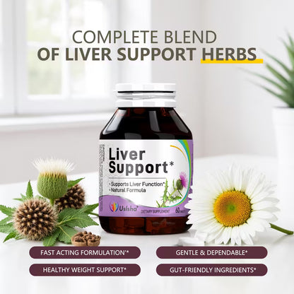 USLSHA Milk Thistle Liver Support with Artichoke & Turmeric – 60 Tablets
