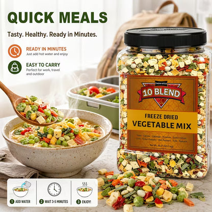 Dehydrated Mixed Vegetables – Vegetable Soup Mix for Cooking, Ramen & Camping