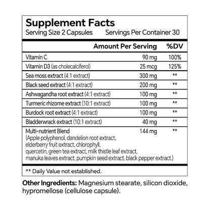USLSHA Sea Moss, Black Seed Oil & Ashwagandha SupplementUSLSHA Sea Moss, Black Seed Oil & Ashwagandha Supplement