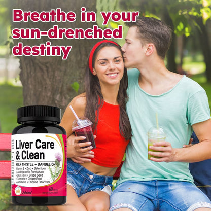 Liver Support Supplement with Milk Thistle, Turmeric & Beetroot – 60 Capsules