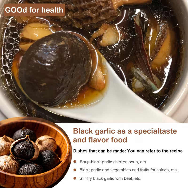 90-Day Fermented Whole Black Garlic Bulbs – 5.3 oz (150g), Ready-to-Eat, No Added Sugar or Additives